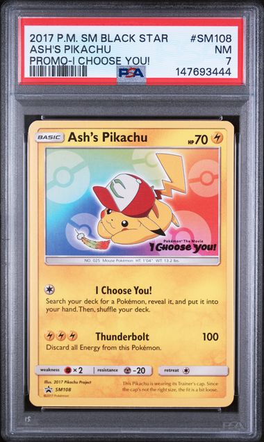 Ash's Pikachu (SM108) - Pokemon the Movie I Choose You! - Promo - NM 7