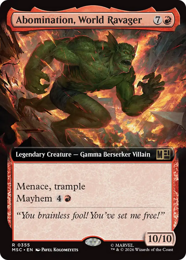 Abomination, World Ravager - Extended Art (MSC) (Pre-Order)