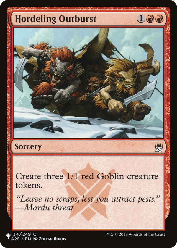 Hordeling Outburst - A25 Reprint (PLST)
