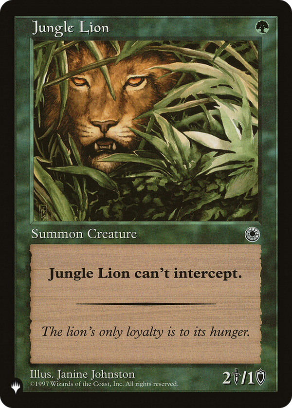 Jungle Lion - POR Reprint (PLST)