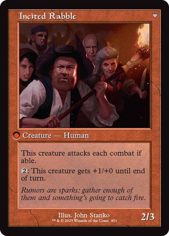 Town Gossipmonger // Incited Rabble - Retro Frame (INR)