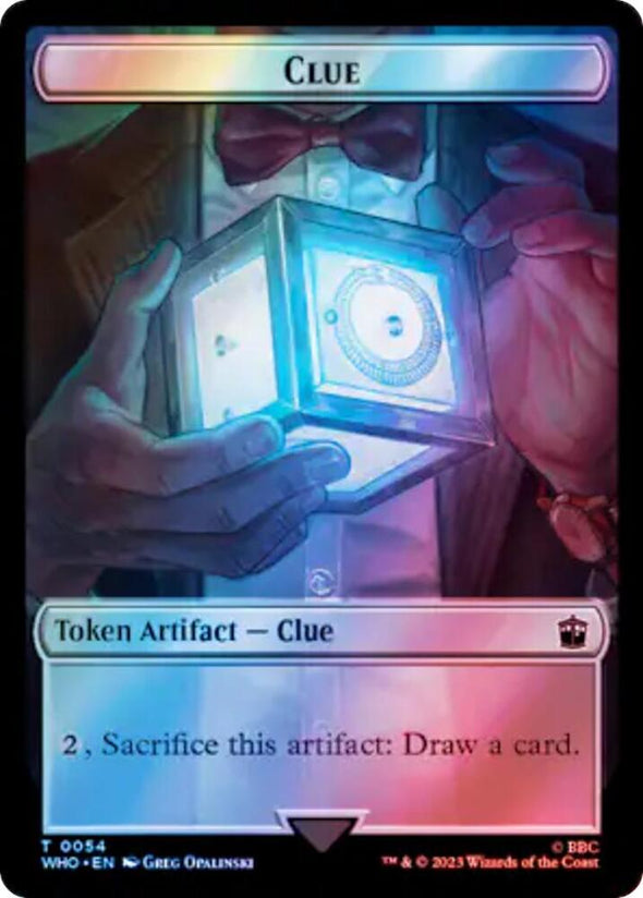 Alien Rhino // Clue (054) Token (Surge Foil) (TWHO)