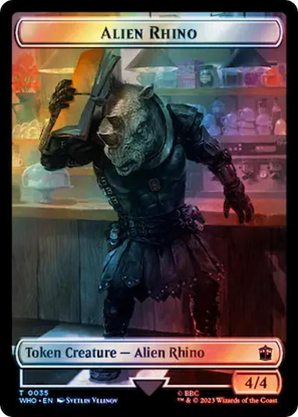 Alien Rhino // Clue (055) Token (Surge Foil) (TWHO)