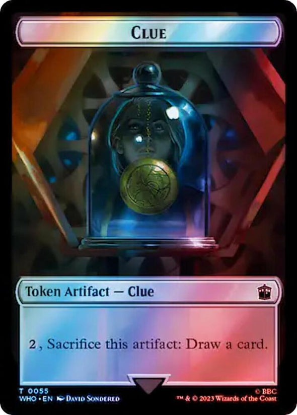 Alien Rhino // Clue (055) Token (Surge Foil) (TWHO)