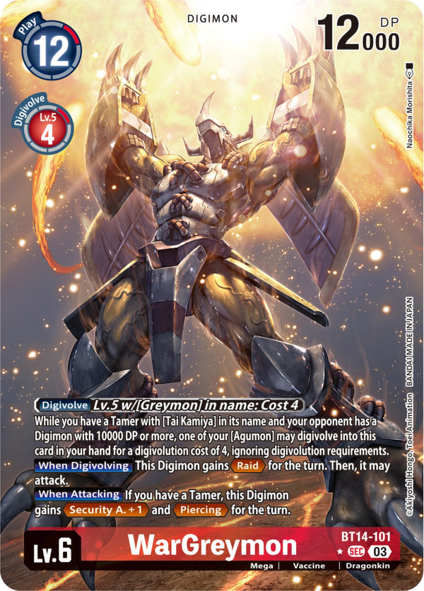 WarGreymon (Alternate Art) - BT14-101 - Secret Rare