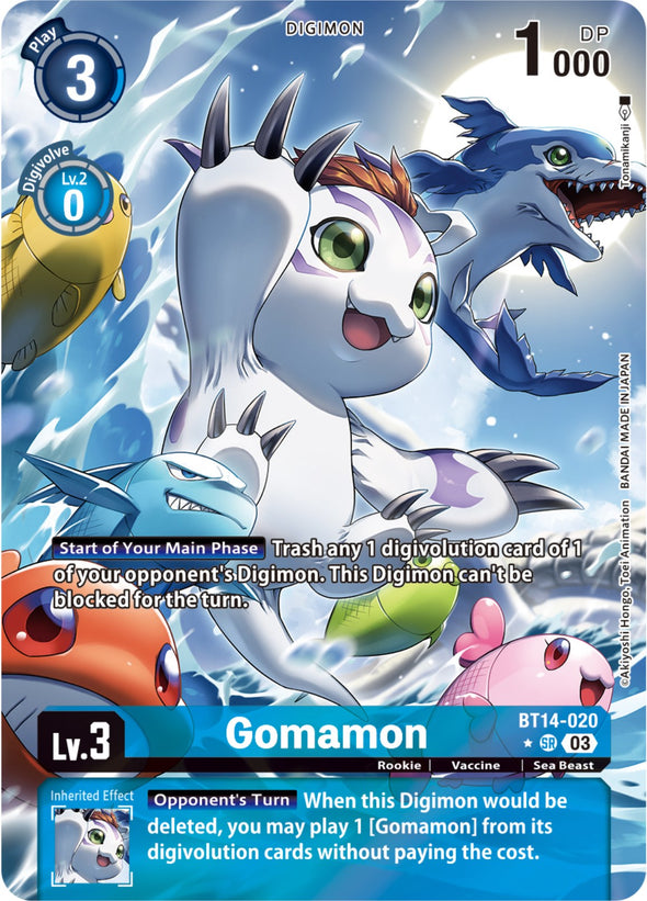 Gomamon (Alternate Art) - BT14-020 - Super Rare