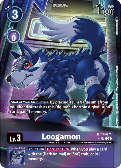 Loogamon (Alternate Art) - BT14-071 - Super Rare