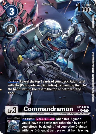 Commandramon (Alternate Art) - BT14-056 - Super Rare