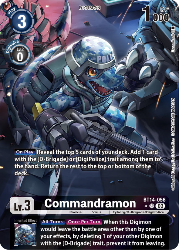 Commandramon (Alternate Art) - BT14-056 - Super Rare