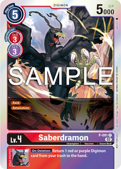 Saberdramon - P-091 (3rd Anniversary Update Pack) - Promo