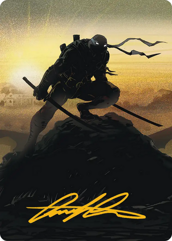 Leonardo, Sewer Samurai // Leonardo, Sewer Samurai (ATMT) - Gold Stamped Art Card