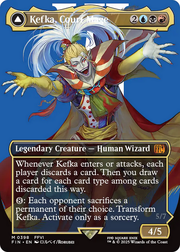 Kefka, Court Mage // Kefka, Ruler of Ruin - Borderless (FIN)