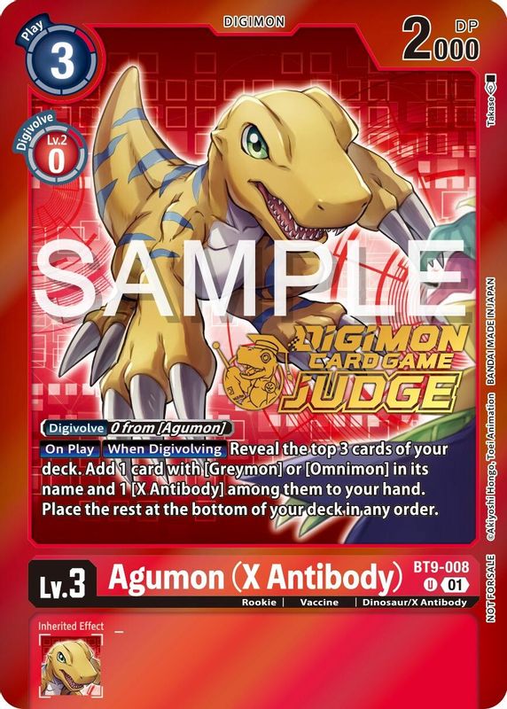Agumon (X Antibody) (Judge Pack 5) - BT9-008 - Promo