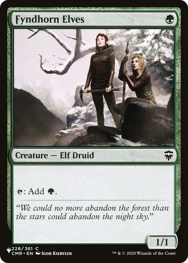 Fyndhorn Elves - CMR Reprint (PLST)
