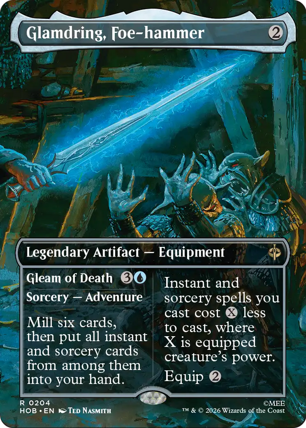 Glamdring, Foe-hammer // Gleam of Death - Borderless Scene (HOB)