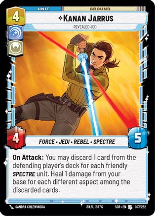 Kanan Jarrus - Revealed Jedi - 047/252 - Uncommon