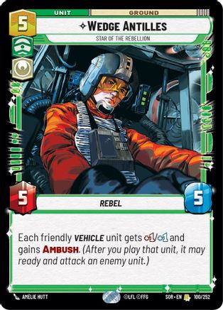 Wedge Antilles - Star of the Rebellion - 100/252 - Rare