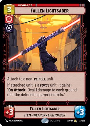 Fallen Lightsaber - 137/252 - Rare