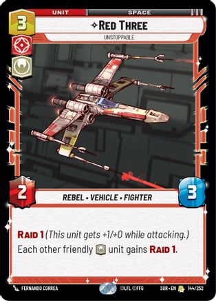 Red Three - Unstoppable - 144/252 - Rare