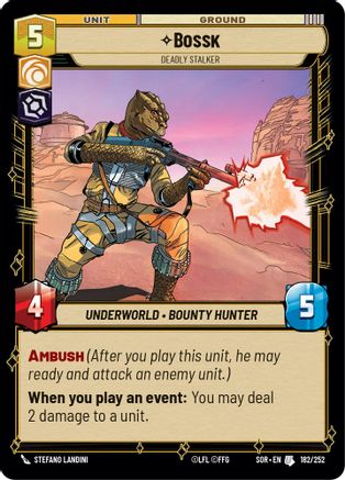 Bossk - Deadly Stalker - 182/252 - Uncommon