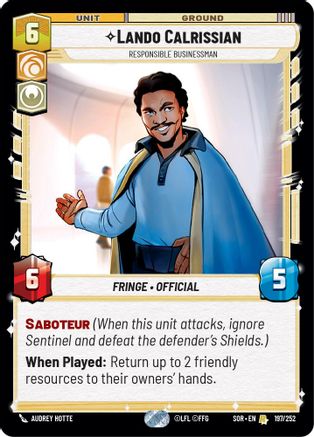 Lando Calrissian - Responsible Businessman - 197/252 - Rare