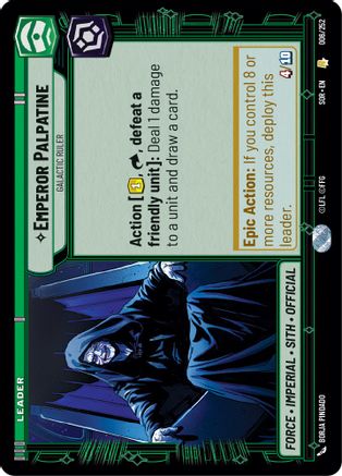 Emperor Palpatine - Galactic Ruler - 006/252 - Rare