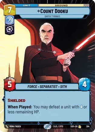 Count Dooku - Darth Tyranus (Hyperspace) - 304 - Rare