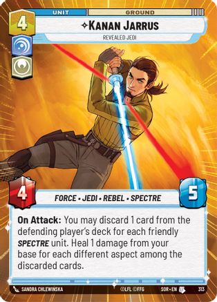 Kanan Jarrus - Revealed Jedi (Hyperspace) - 313 - Uncommon