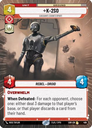 K-2SO - Cassian's Counterpart (Hyperspace) - 408 - Rare