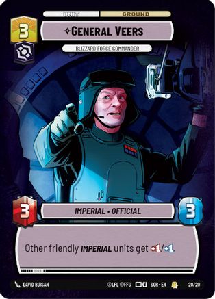 General Veers - Blizzard Force Commander - Weekly Play Promo - 20/20 - Rare