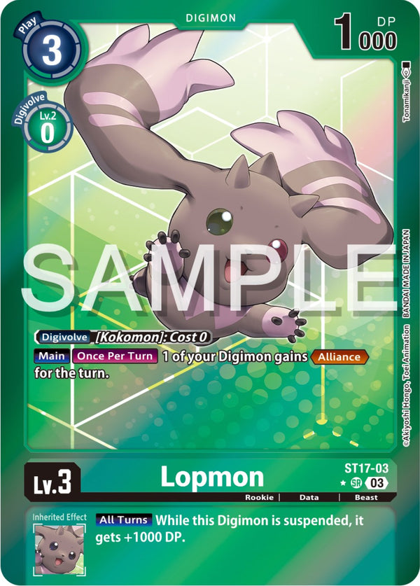 Lopmon (Advanced Deck Set Double Typhoon Secret Pack) - ST17-03 - Super Rare