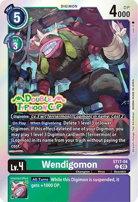 Wendigomon (Double Typhoon Cup Stamp) - ST17-04 - Uncommon