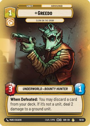 Greedo - Slow on the Draw - Weekly Play Promo - 18/20 - Rare
