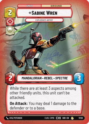 Sabine Wren - Explosives Artist - Weekly Play Promo - 17/20 - Rare