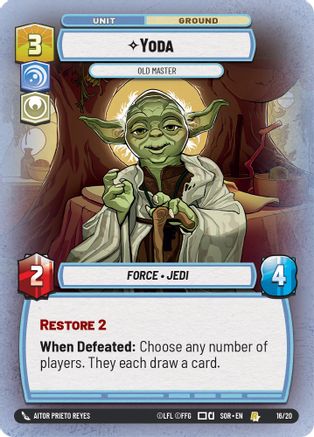 Yoda - Old Master - Weekly Play Promo - 16/20 - Rare