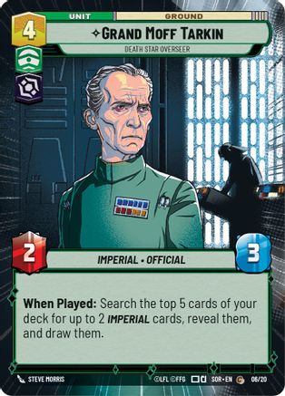 Grand Moff Tarkin - Death Star Overseer (Hyperspace) - Weekly Play Promo - 06/20 - Common