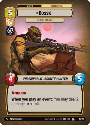 Bossk - Weekly Play Promo - Deadly Stalker - 15/20 - Rare