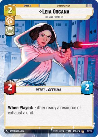 Leia Organa - Defiant Princess (Hyperspace) - Weekly Play Promo - 11/20 - Common