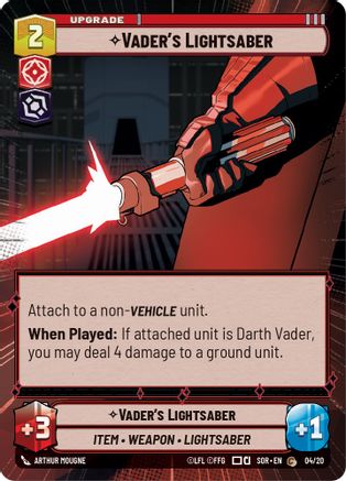 Vader's Lightsaber (Hyperspace) - Weekly Play Promo - 04/20 - Common