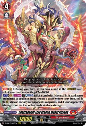 Chakrabarthi True Dragon, Mahar Nirvana - D-SS12/002EN - Triple Rare