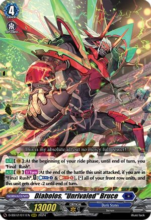 Diabolos, "Unrivaled" Bruce - D-SS12/011EN - Triple Rare