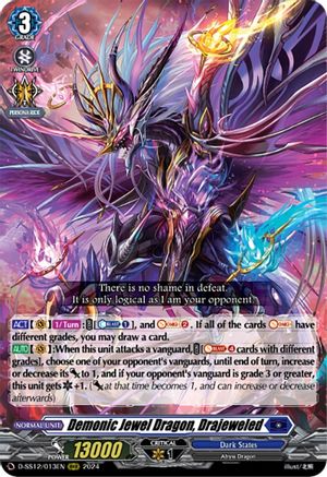 Demonic Jewel Dragon, Drajeweled - D-SS12/013EN - Triple Rare