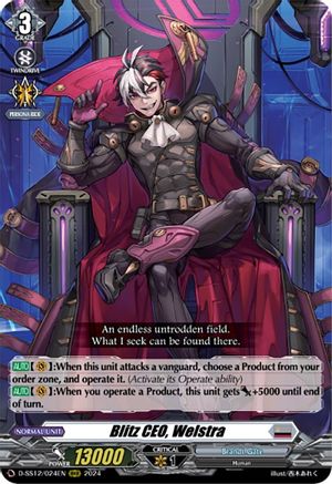 Blitz CEO, Welstra - D-SS12/024EN - Triple Rare