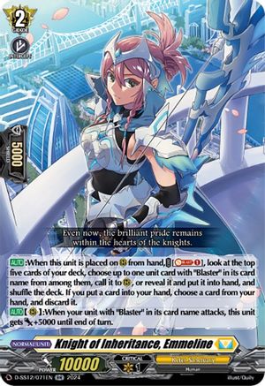 Knight of Inheritance, Emmeline - D-SS12/071EN - Double Rare