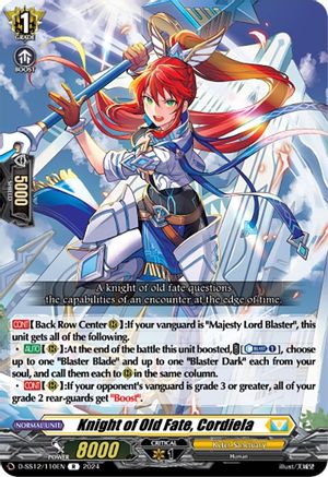 Knight of Old Fate, Cordiela - D-SS12/110EN - Rare