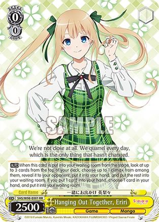 Hanging Out Together, Eriri - SHS/W98-E001RR - Double Rare