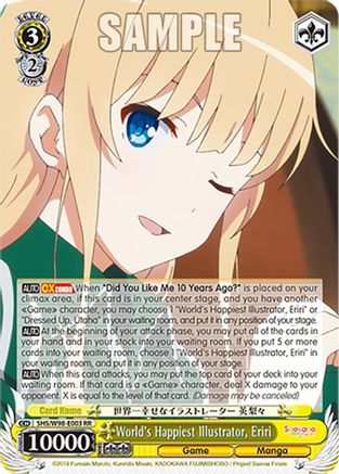 World's Happiest Illustrator, Eriri - SHS/W98-E003RR - Double Rare