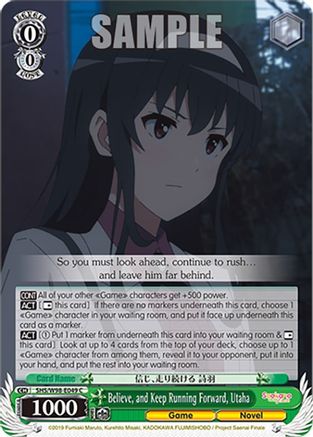 Believe, and Keep Running Forward, Utaha - SHS/W98-E049C - Common