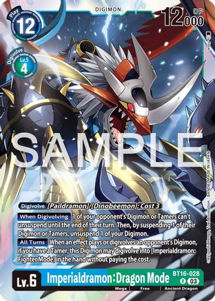 Imperialdramon: Dragon Mode (Block 3) - BT16-028 - Rare