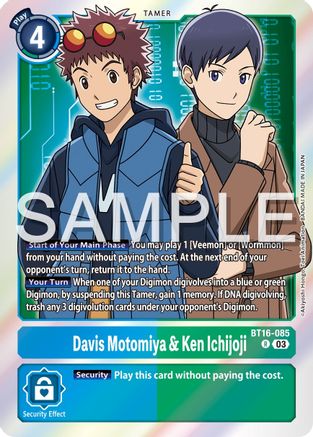 Davis Motomiya & Ken Ichijoji (Block 3) - BT16-085 - Rare
